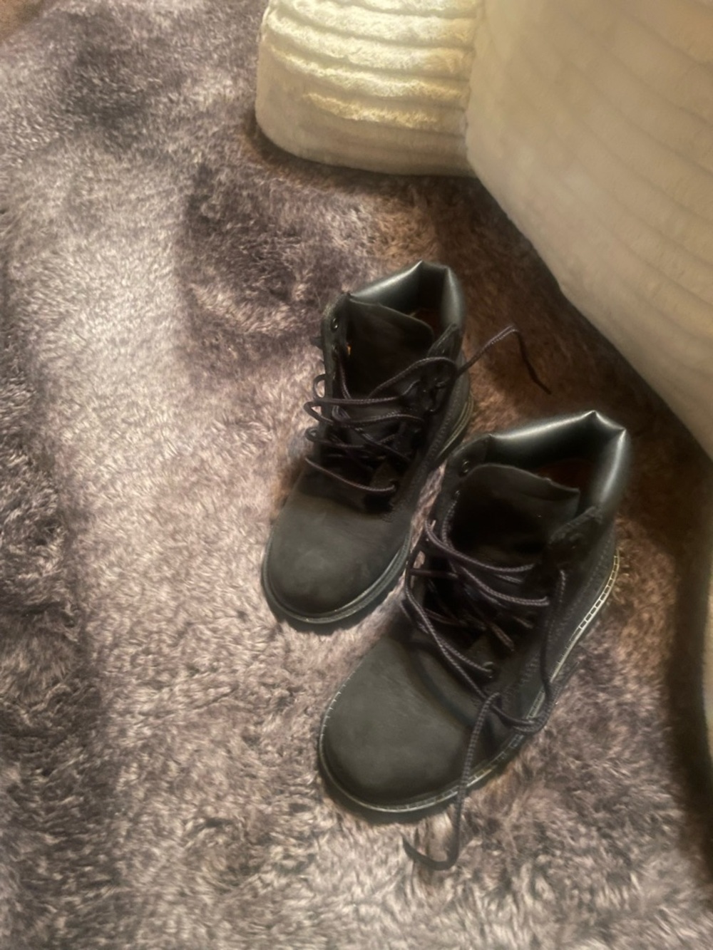 Timberland Black Kids Lace-Up Ankle Boots